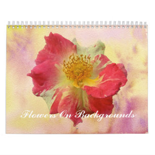 Kalender - Bloemen op achtergronden