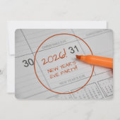 Kalender & Champagne oudejaarsfeest Kaart (Voorkant)