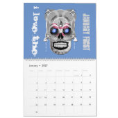 Kalender, Crazy Funny Skulls 2019 Kalender (Jan 2027)