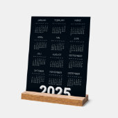 Kalender Deutsch 2025 Année Moderne Noir Et Blanc (Angle)