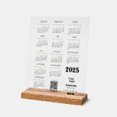 Kalender Deutsch 2025 Voljaar Kalender QR Code Acryl Bord (Hoek)