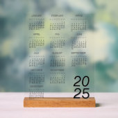 Kalender Duits 2025 Kalender Hele Jaar Acryl Bord (Neutraal)