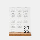 Kalender Duits 2025 Kalender Hele Jaar Acryl Bord (Voorkant)