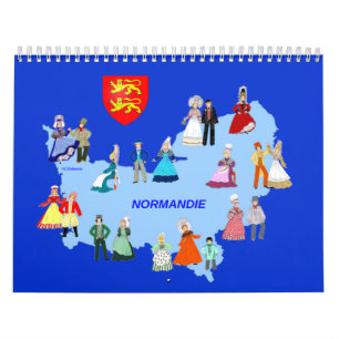 Kalender, folklore, Normandië, Frankrijk Kalender