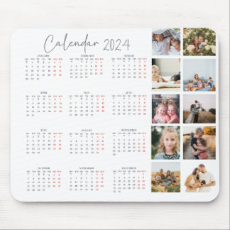 Kalender foto collage script trendy minimalist muismat