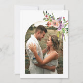 Kalender foto Groene Boho Flowers Weddenschap Save The Date (Achterkant)