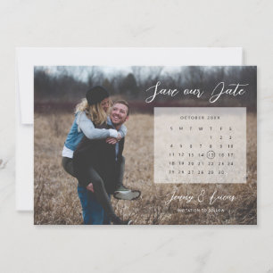 Kalender foto Save the Date uitnodiging