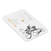 Kalender Goud Liefde Hart Bewaar de datum Magneet (Rechterzijde)