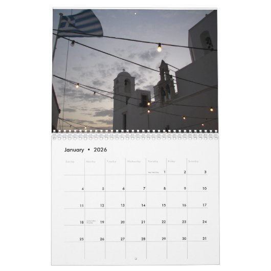 Kalender - Griekse eilanden (Jan 2026)