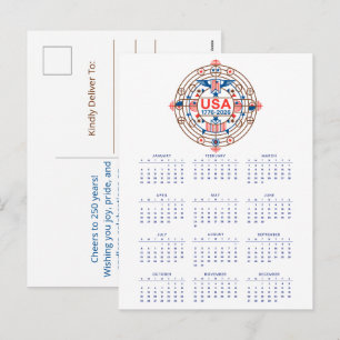 Kalender Happy Birthday USA 250 Feestdagenkaart