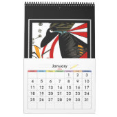 Kalender  Japans Aziatische kunst Retro Posters (Jan 2026)