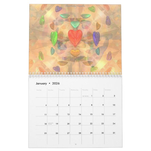 Kalender Kaleido3D (Jan 2026)