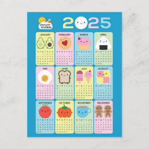 Kalender Kawaii Food 2025 Briefkaart
