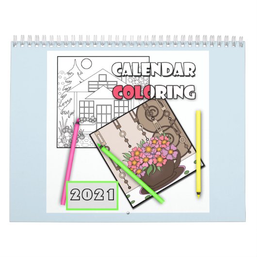 Kalender, kleur, 2021 kalender (Hoes)