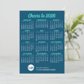 Kalender Logo - Blue Business Holiday Kaart (Staand voorkant)