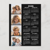 Kalender met 4 Fotocollage Briefkaart (Voorkant)