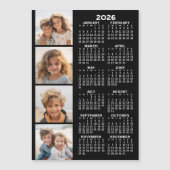 Kalender met 4 Fotocollage Magnetische Kaart (Voorkant)