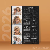 Kalender met 4 Fotocollage Magnetische Kaart