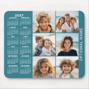 Kalender met 6 Fotocollage Muismat