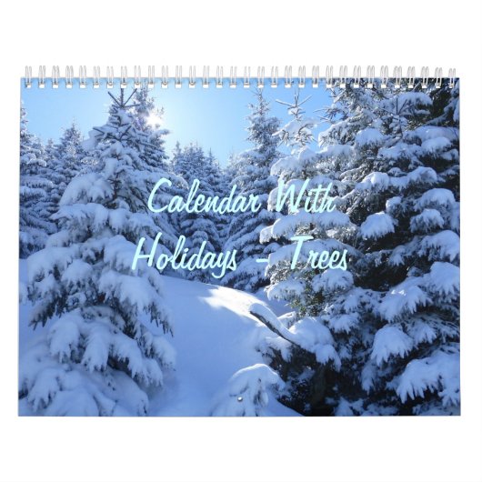 Kalender Met Feestdagen - Bomen (Hoes)