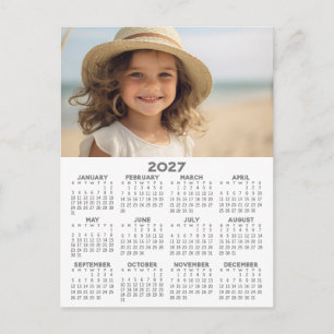 Kalender met foto - overzicht van het hele jaar briefkaart