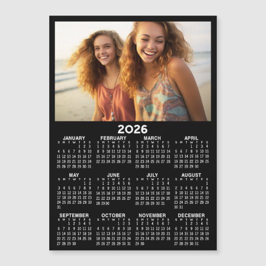Kalender met foto Voljaar Uitzicht Modern Minimal (Voorkant)