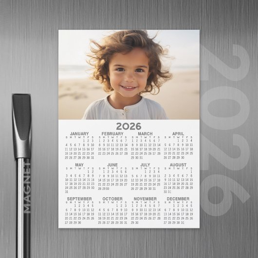 Kalender met foto - Volledig jaar Magnetische Kaar