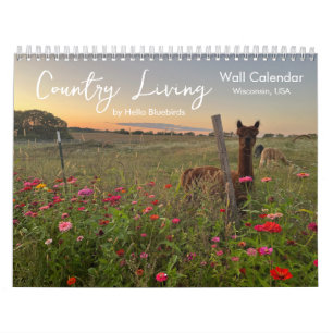 Kalender met foto's van het platteland
