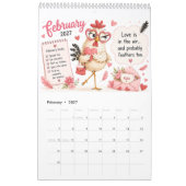 Kalender met grappige kip (Feb 2027)