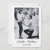 Kalender met Hart Elegante Foto Moderne bruiloft Save The Date (Achterkant)