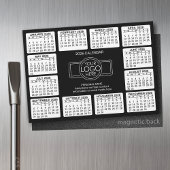 Kalender met logo Contact Info Zwart - Magneet