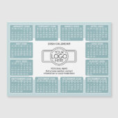Kalender met logo Contactinformatie Magneet (Voorkant)