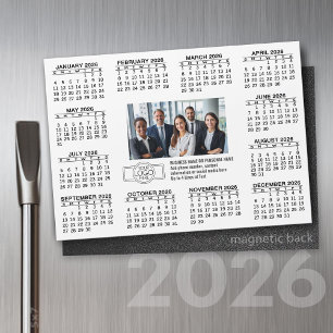 Kalender met logo Contactinformatie Magneet Magnetische Uitnodiging