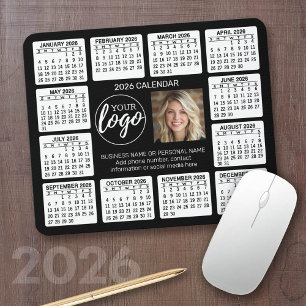 Kalender met logo Contactinformatie Magneet Muismat