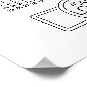 Kalender met Logo en QR-code - Zwart Wit Poster (Hoek)