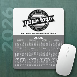 Kalender met Logo - Jaar Uitzicht Verticaal Muismat