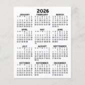 Kalender Mini Voljaar Uitzicht Flat Sheet Papier (Voorkant)