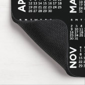 Kalender - modern zwart-wit eenvoudig muismat (Hoek)