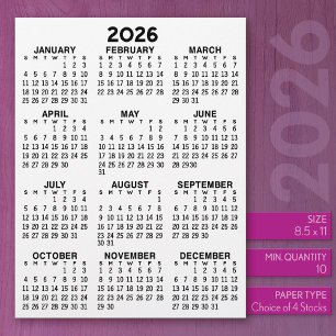 Kalender op Letter Size Paper Letterhead Briefhoofd