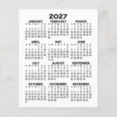 Kalender overzicht heel jaar - Basis Minimaal Flyer (Voorkant)