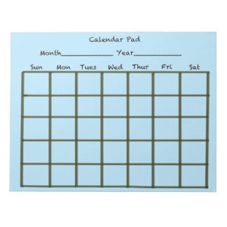 Kalender Pad Light Blauw Notitieblok