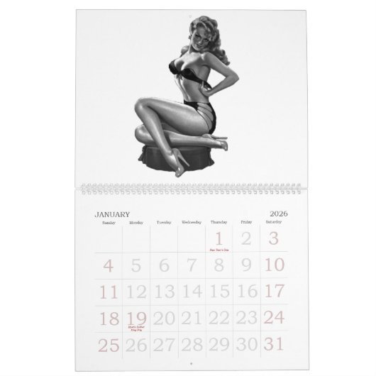 Kalender  Pin-up Meisjes 13 Afbeeldingen (Jan 2026)