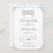 Kalender Save the Date Kaart (Voorkant)