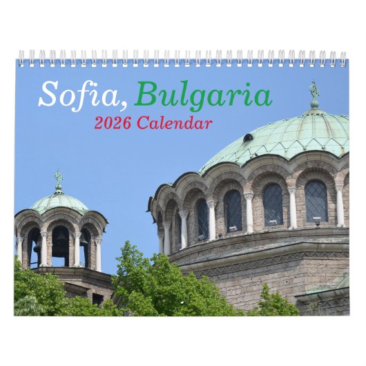 Kalender Sofia Bulgarije 2026 (Hoes)