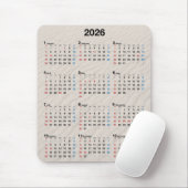 Kalender Strandzand 2025 Muismat (Met muis)