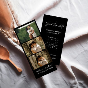 Kalender Trouwen Foto booth strip lijst Opslaan Save The Date