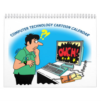 KALENDER VAN COMPUTER EN TECHNOLOGIE CARTOON