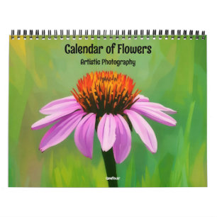 Kalender van de bloemen Artistieke fotografie
