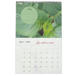 Kalender van God-metgezellen in de tuin: notities