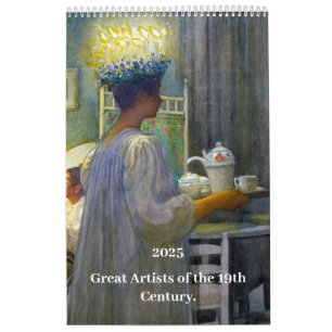 Kalender van grote kunstenaars uit de 19e eeuw